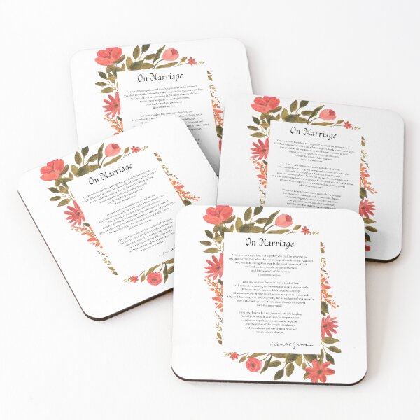 Item preview, On Marriage, from The Prophet, by libanese author Gibran Khalil Gibran - Romantic Love Book quote with author signature designed and sold by Storyphyle.