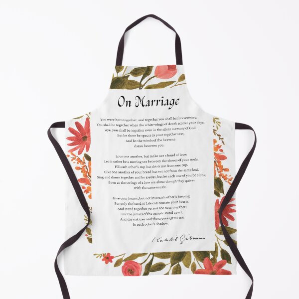 Item preview, On Marriage, from The Prophet, by libanese author Gibran Khalil Gibran - Romantic Love Book quote with author signature designed and sold by Storyphyle.
