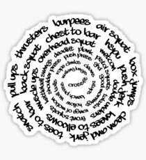 Crossfit - Spiral Words Sticker
