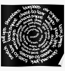 Crossfit - Spiralwörter Poster
