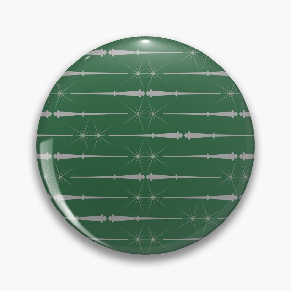 Item preview, Dueling Wands - Silver on Green designed and sold by Elisa Yinh Creative.