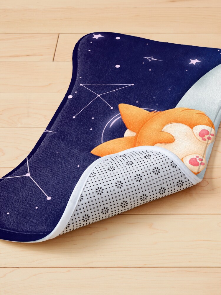 Alternate view of Corgi on the Moon Pet Mat