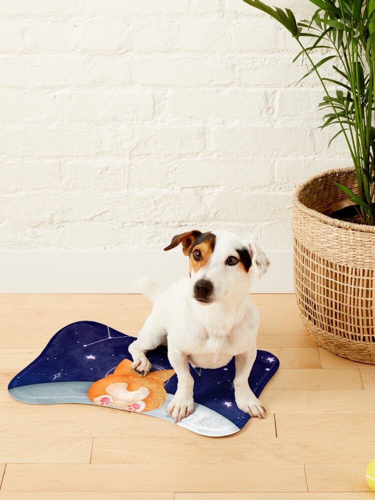 Alternate view of Corgi on the Moon Pet Mat