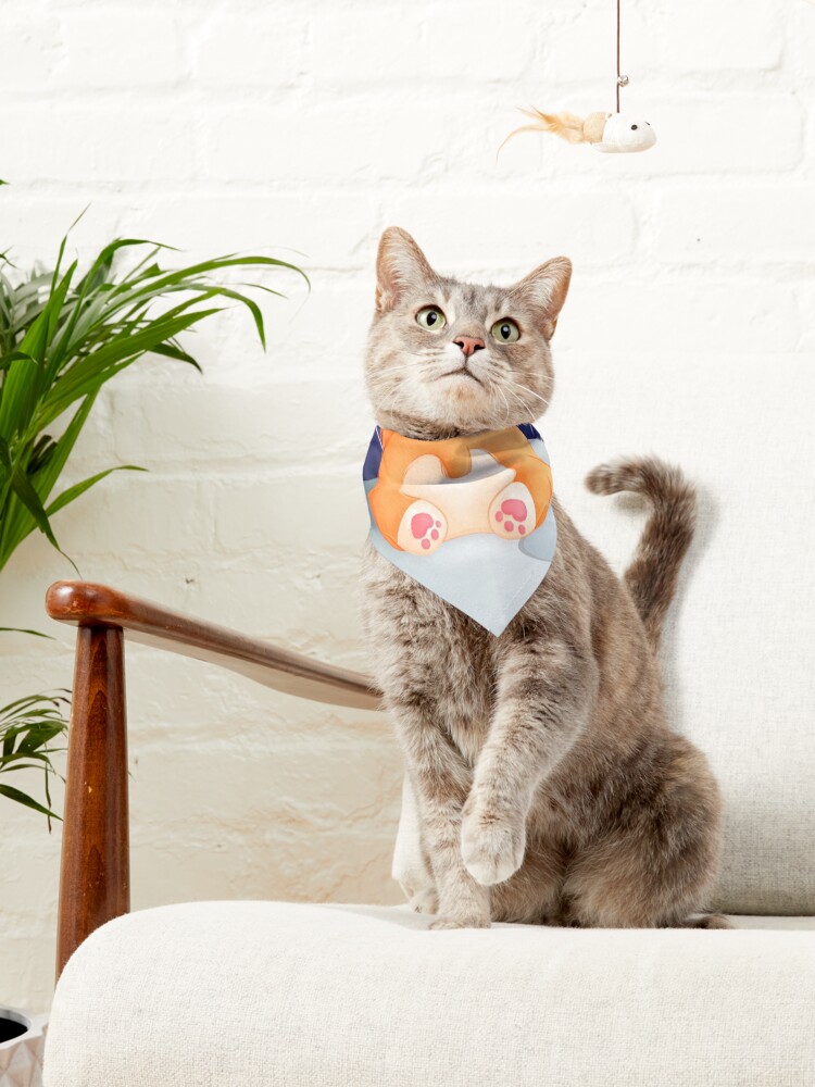 Alternate view of Corgi on the Moon Pet Bandana