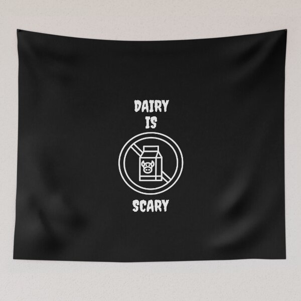 Artikelvorschau, Dairy is scary Sticker entworfen und verkauft von Suzy Perez Art.