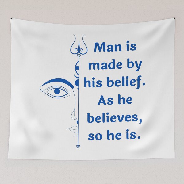 Item preview, Man is made by his belief... Lord Krishna Quotes designed and sold by Rebel-Design.