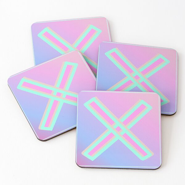 Item preview, pattern of an X in pink and purple tones with an urban style. designed and sold by kitsuneins.