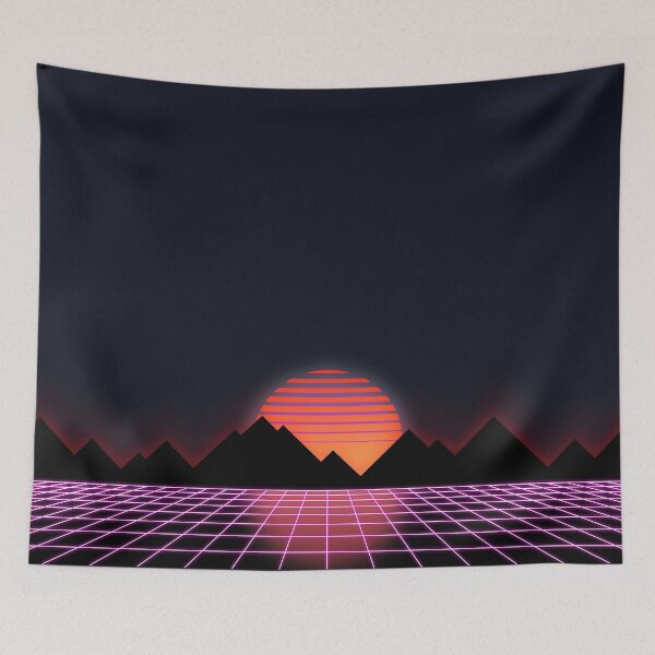 Item preview, 80s Retro Grid & Rising Sun - "Event Horizon" designed and sold by tallestrose.