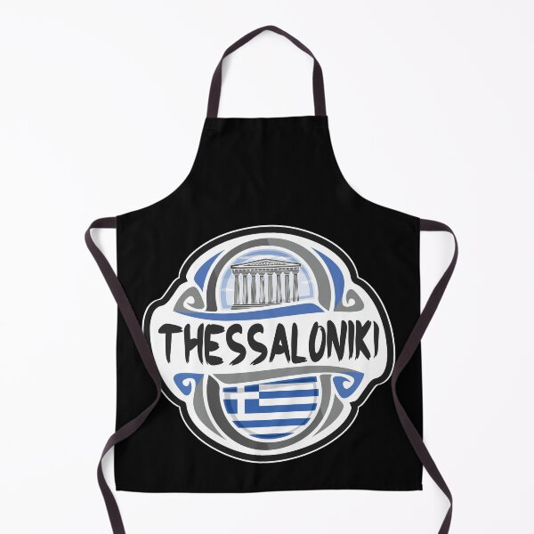 Item preview, Thessaloniki Greece Flag Badge Travel Souvenir Stamp designed and sold by TeeHome.