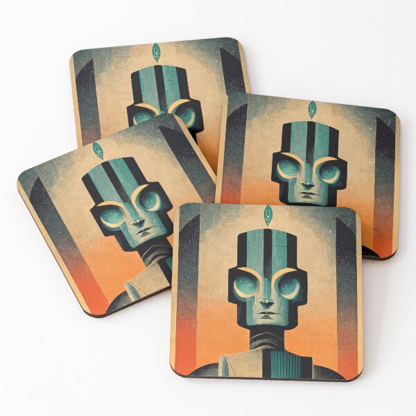 Item preview, Art Deco robot portrait  designed and sold by impressionaut.