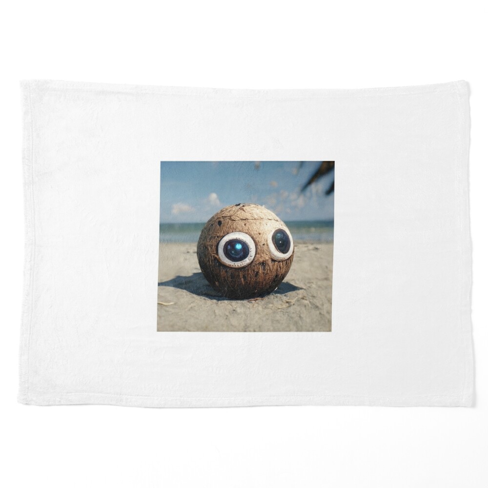 Funny coconut with big googly eyes Art Board Print for Sale by