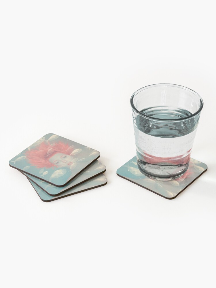 Alternate view of My imaginary fishes Coasters (Set of 4)