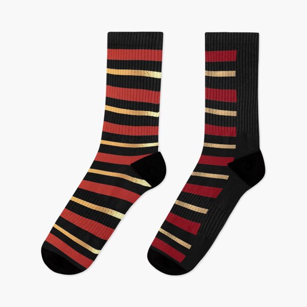 Item preview, festive christmas black red and golden glitter stripes designed and sold by PRETTY-PEARLS.
