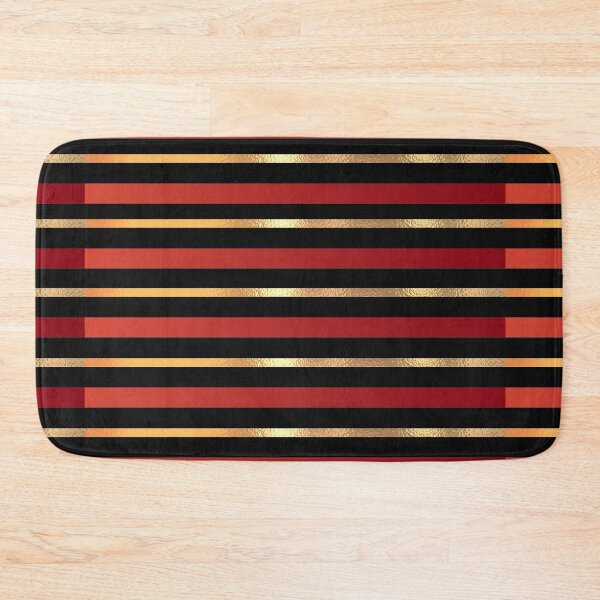 Item preview, festive christmas black red and golden glitter stripes designed and sold by PRETTY-PEARLS.