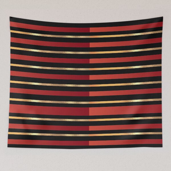 Item preview, festive christmas black red and golden glitter stripes designed and sold by PRETTY-PEARLS.