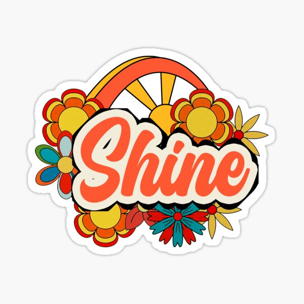 Item preview, Shine Retro Flowers and Sunshine. Retro Vintage. Bright retro. designed and sold by MamaNeeaDesigns.