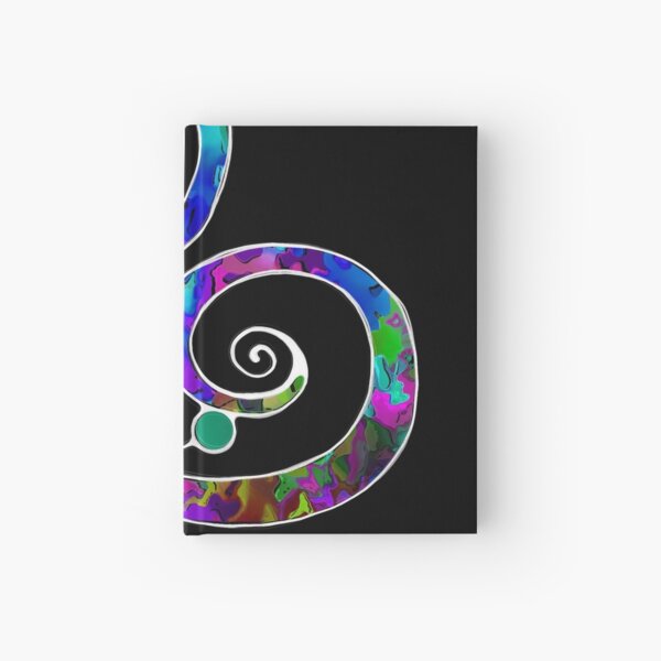 Spiralherz handgemaltes Design 2 Notizbuch