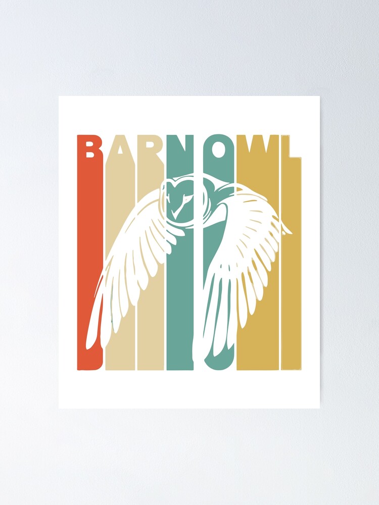 Vintage Style Barn Owl Silhouette Shirt Poster By Joanx1114