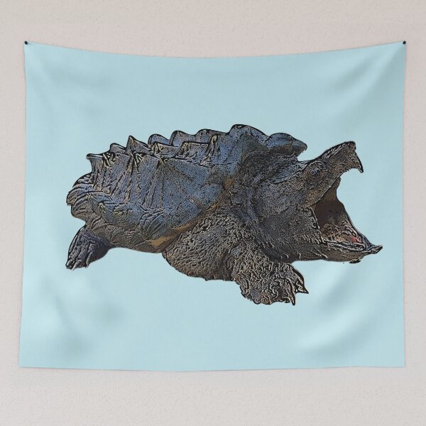 Item preview,  Alligator Snapping Turtle Black Alternate Design Painting  designed and sold by designsasstultd.