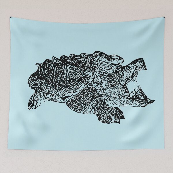 Item preview, Alligator Snapping Turtle Black Design Painting  designed and sold by designsasstultd.