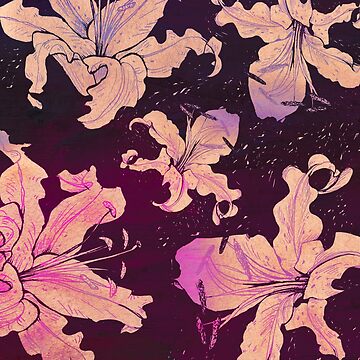 Artwork thumbnail, golden lilies by mariannat