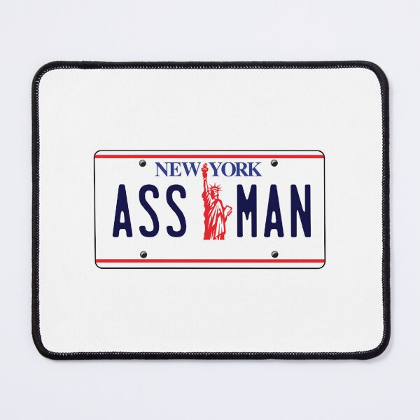 Item preview, New York ASSMAN ASS MAN License Plate  designed and sold by The Junto Shop.