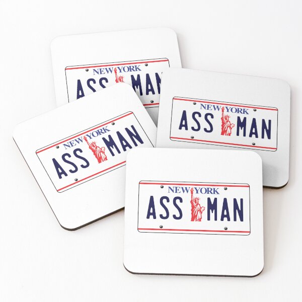 Item preview, New York ASSMAN ASS MAN License Plate  designed and sold by The Junto Shop.