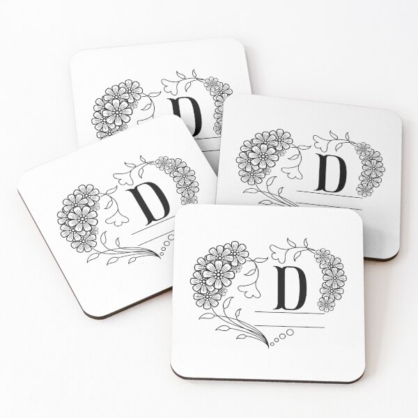Item preview, Mini floral alphabet letter - D designed and sold by NazarliNigar.