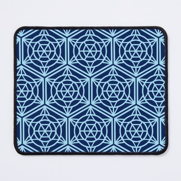 Item preview, Hexagon pattern of blue stars designed and sold by MinEkkoArt.