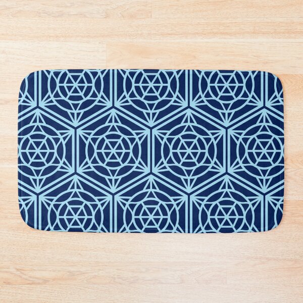 Item preview, Hexagon pattern of blue stars designed and sold by MinEkkoArt.