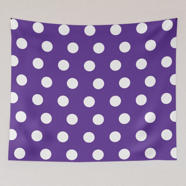 Item preview, Classic Polka Dot Pattern_White Strong Purple Dark Purple Chic Purple Vivid Purple designed and sold by mimihuang creations.