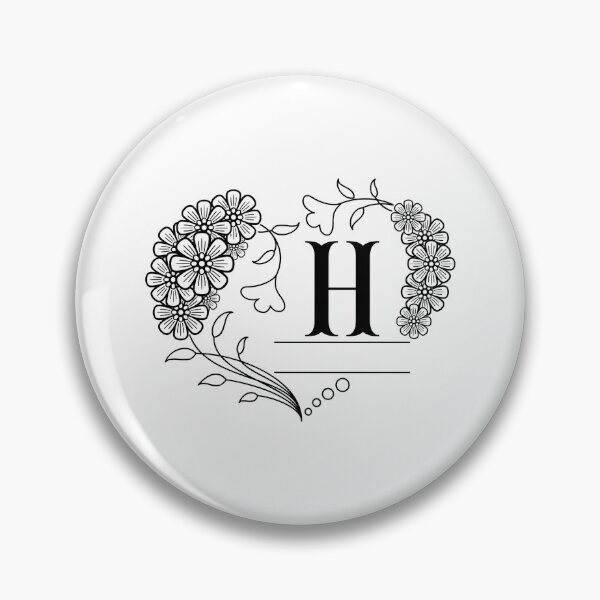 Item preview, Mini floral alphabet letter - H designed and sold by NazarliNigar.