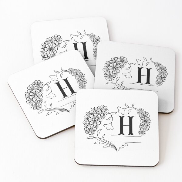 Item preview, Mini floral alphabet letter - H designed and sold by NazarliNigar.