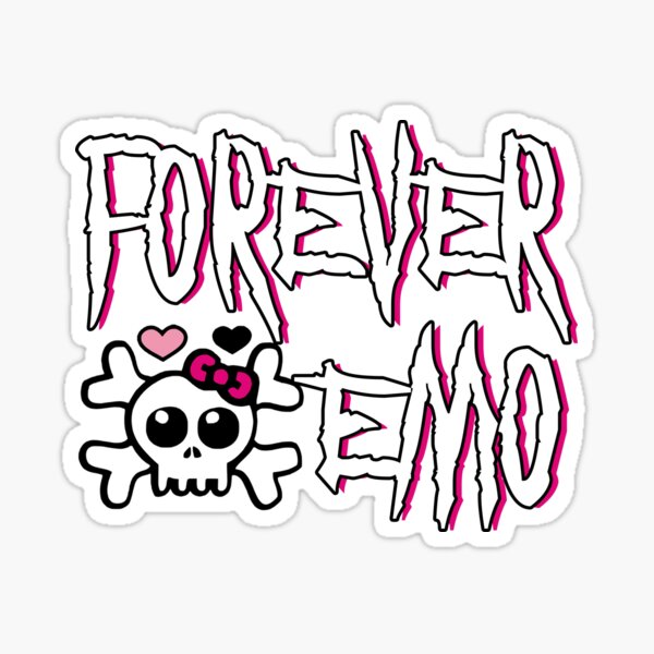 Forever Emo Make America Emo Again - Emo Forever Pink Skull 2000s Kid  Punk Sticker for Sale by jazminanett