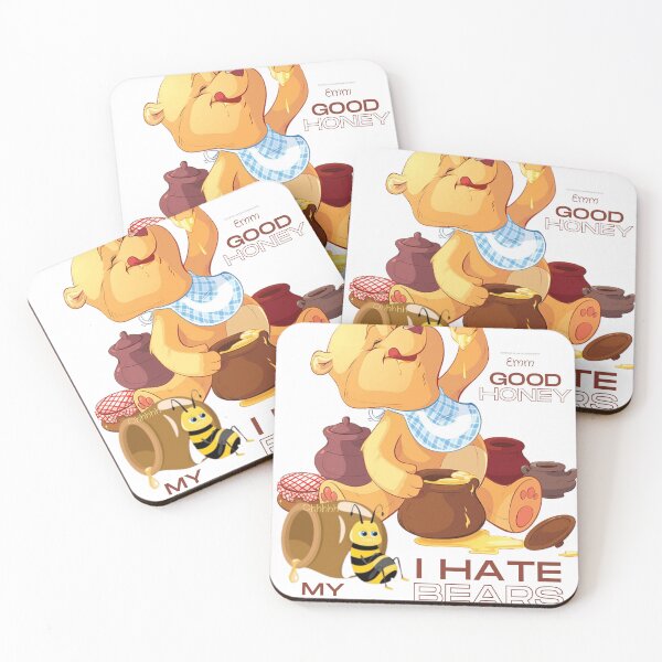 Item preview, honey bees and bears designed and sold by KAONZA.