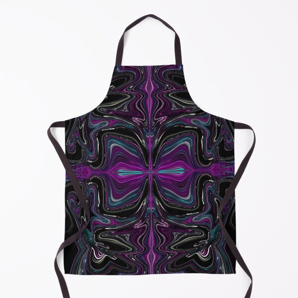 Item preview, Electro Marbled Swirl Neon Purple Teal Firelight Glow Pattern on Black designed and sold by ArticLotusShop.