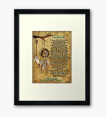 "Live Your Life",Chief Tecumseh watercolor effect Framed Print