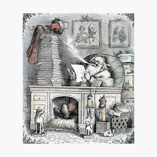 Item preview, Santa Claus Mail - Thomas Nast Greetings designed and sold by forgottenbeauty.