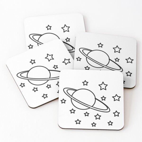 Item preview, Planets Colour - black painting  designed and sold by UNIX-G.