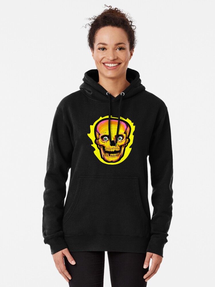 Flaming skull hoodie best sale