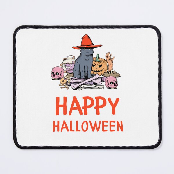 Item preview, Happy Halloween Orange Black Skull Modern Illustration Design designed and sold by WBP Mart.