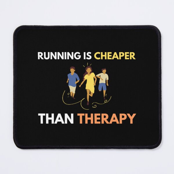 Item preview, Running Is Cheaper Than Therapy Sticker designed and sold by palicia9x.