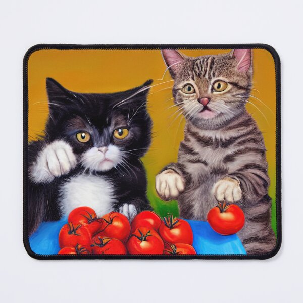 Item preview, Cats eating tomatoes designed and sold by Cats Doing Human Things.