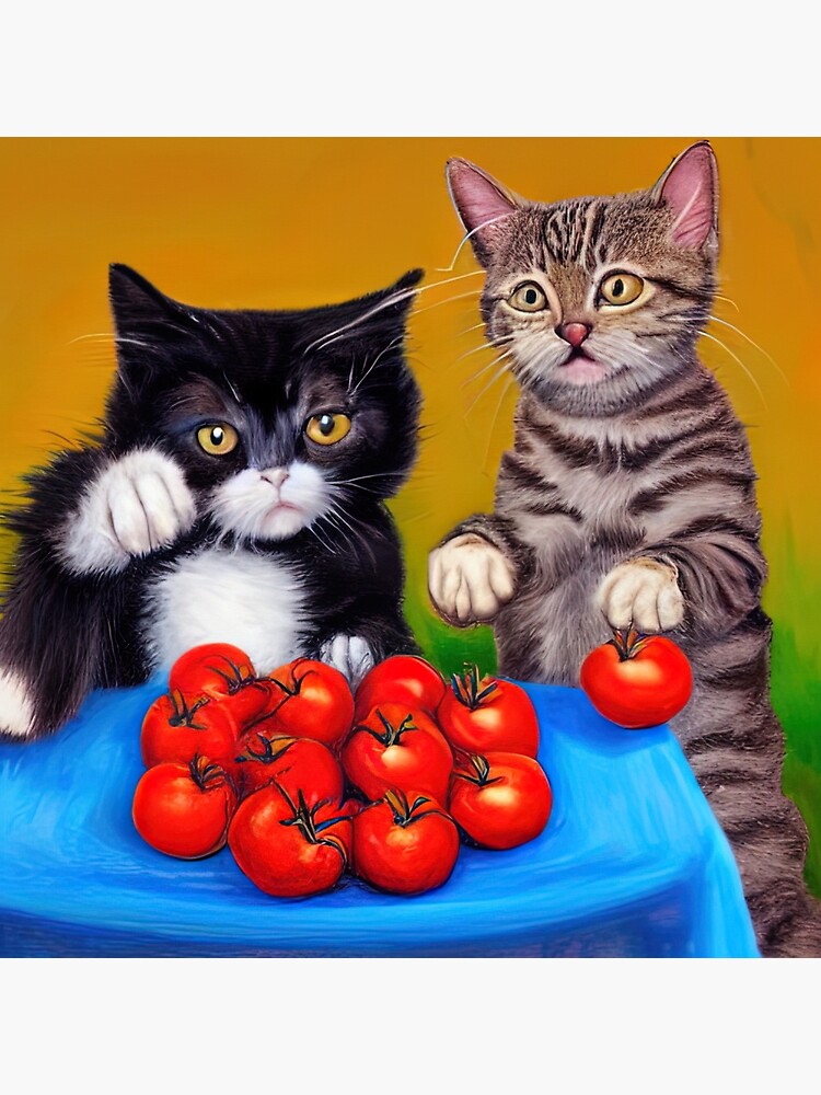 Disover Cats eating tomatoes Bag