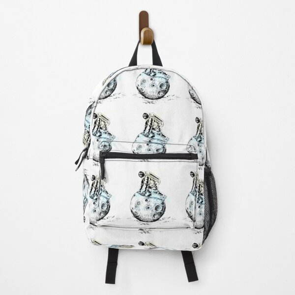 Item preview, Cute astronaut sitting on the moon cartoon Art. designed and sold by BEAUTY ⭐⭐⭐⭐⭐.