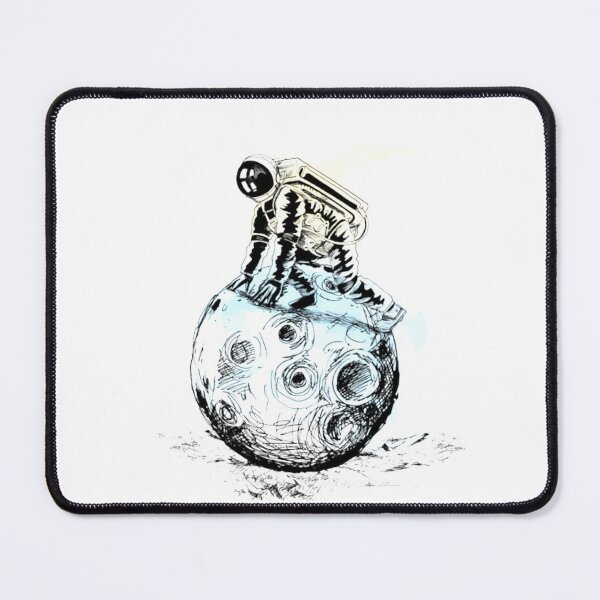 Item preview, Cute astronaut sitting on the moon cartoon Art. designed and sold by BEAUTY ⭐⭐⭐⭐⭐.