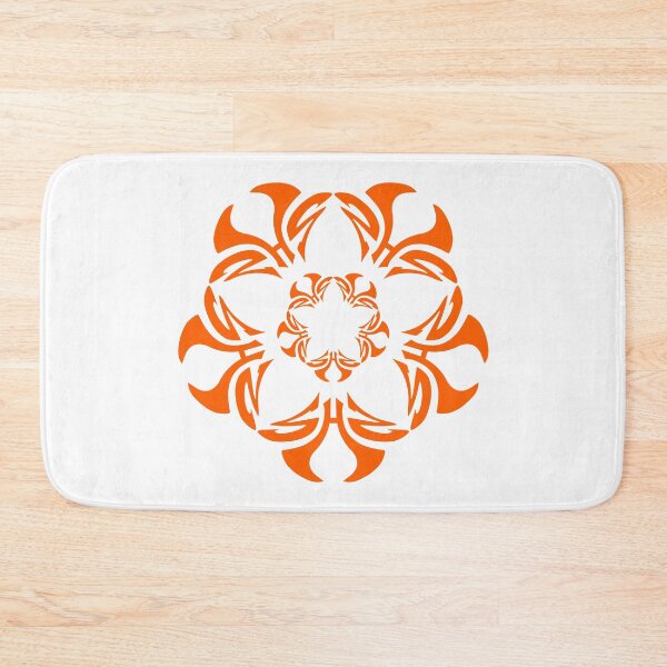 Item preview, 5HZ SURF. HAWAIIAN 5 PETAL FLOWER PATTERN. ORANGE. designed and sold by 5hertz.