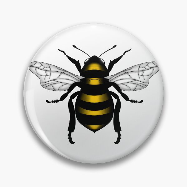 Artikelvorschau, Gelbe Bienen-Tätowierungs-Kunst, die auf Weiß zeichnet entworfen und verkauft von Shayla-Michelle.