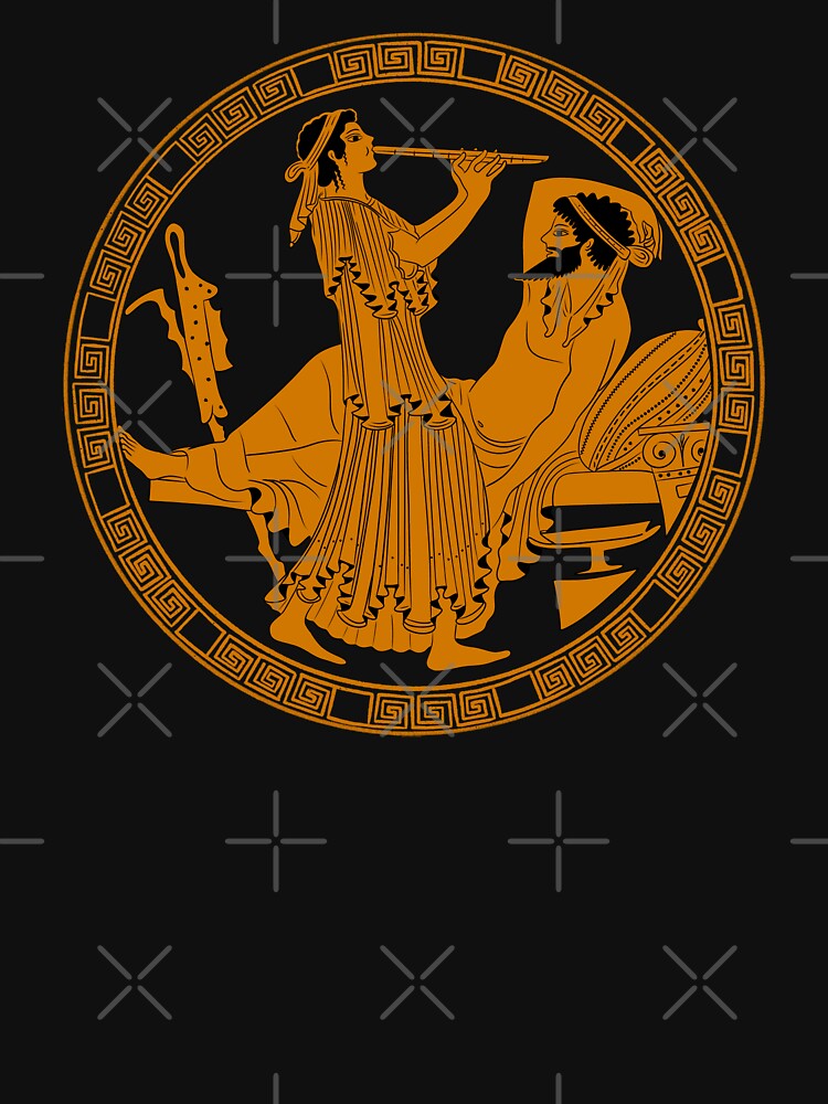 Ancient Greek Aulos Player by archaeologyart