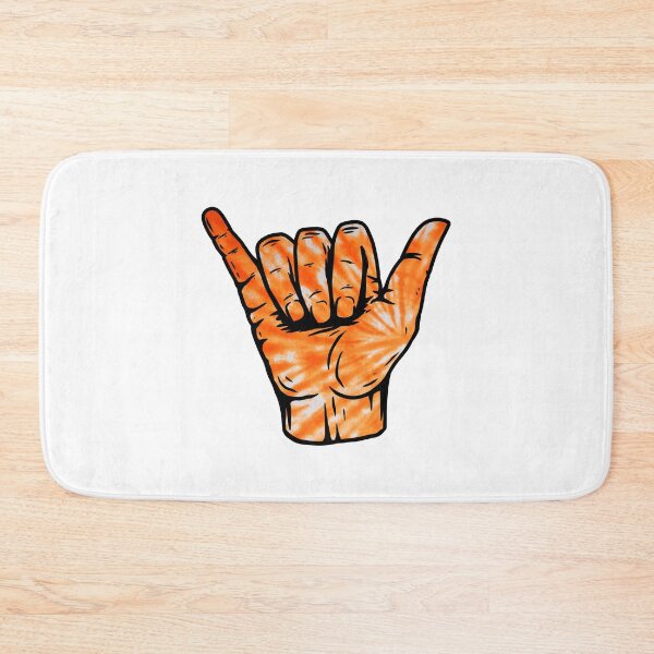 Item preview, Orange Spiral Tie Dye Pattern Hang Loose Shaka designed and sold by EpicCreation.